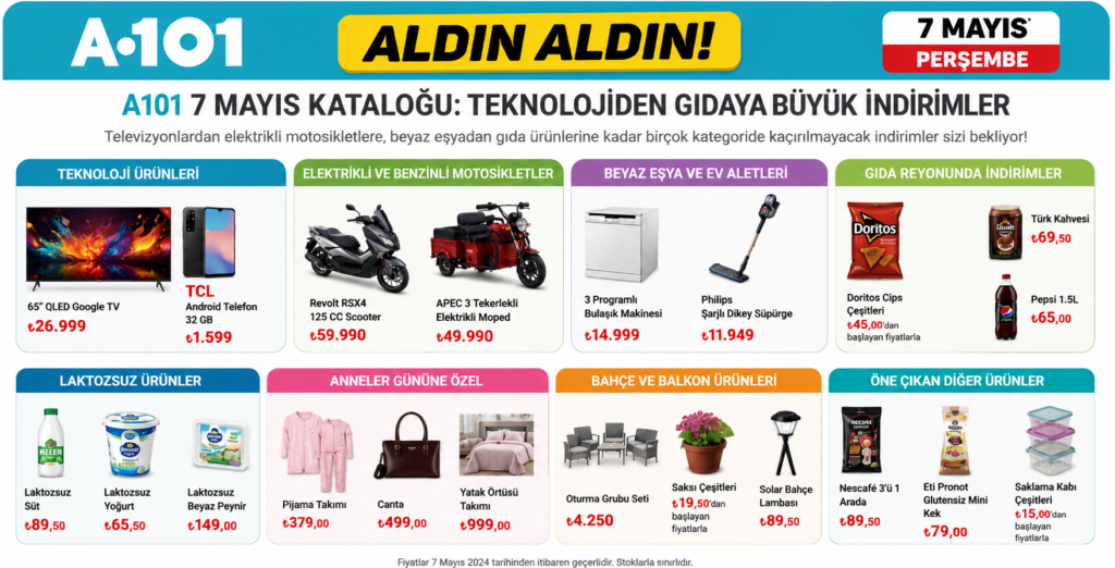 A101 7 Mayıs 2026 aldın aldın kataloğu anneler gününe özel 