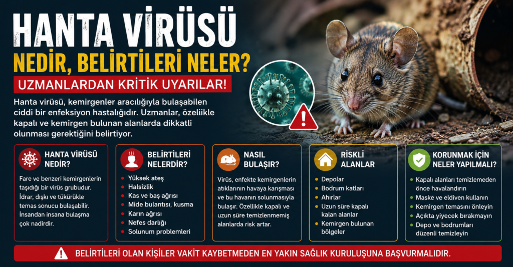 Hanta virüsü, genellikle fare türü kemirgenlerin taşıdığı ve insanlara bulaşabilen bir virüs grubudur.Hanta virüsü, genellikle fare türü kemirgenlerin taşıdığı ve insanlara bulaşabilen bir virüs grubudur.